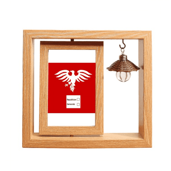 who keep ameusa eagle Wooden Rotating Picture Photo Frame 4x6