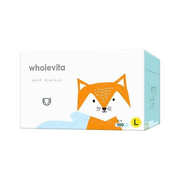 wholevita Baby's diaper of paper,Premium Diapers, Size S, 100 Count, Hypoallergenic with Soft