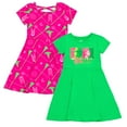 thumbnail image 1 of wicked Elphaba Glinda 2 Pack Skater Dresses Logo Toddler to Big Kid, 1 of 5
