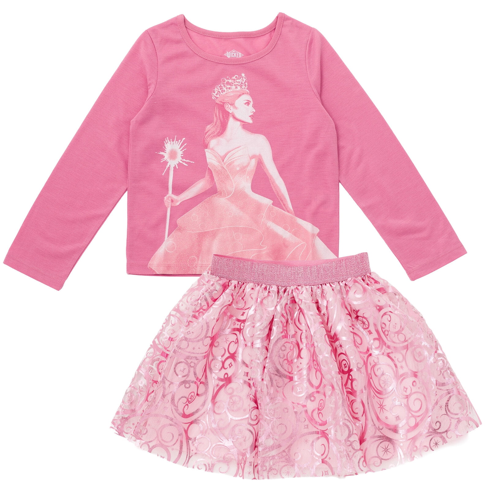 wicked Glinda T-Shirt and Tulle Skirt Paisley Toddler to Big Kid