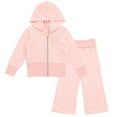 thumbnail image 1 of wicked Glinda Velour Zip Up Hoodie and Flare Pants Outfit Set Paisley Toddler to Big Kid, 1 of 5