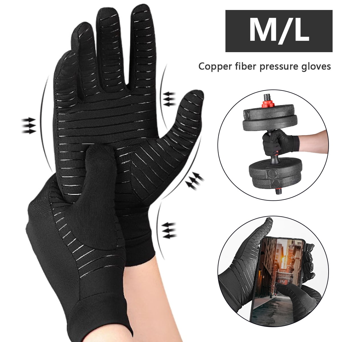 widshovx Copper Compression Arthritis Gloves Touchscreen Glove for