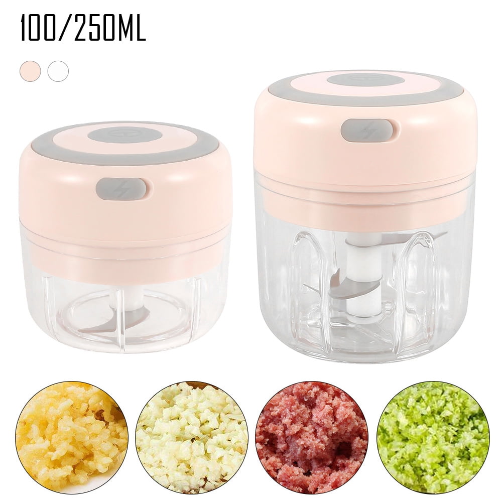 Food Processor 6000mAh Cordless Vegetable Chopper with 5 Cup Glass Bowl,  Electric Garlic Meat Choppers BPA-free Baby Food Processors Blender Small