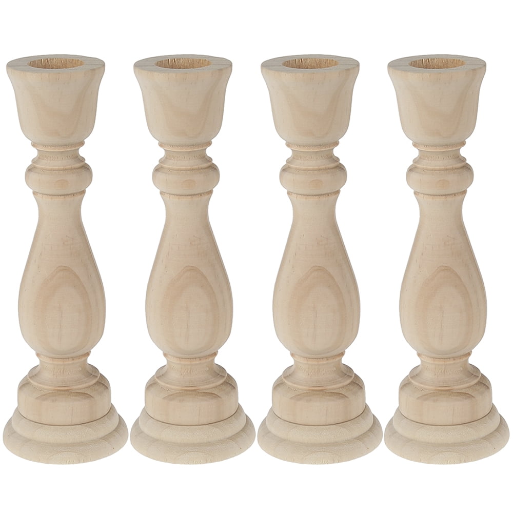 widshovx Farmhouse Candle Holders , Wooden Candle Holder for Pillar