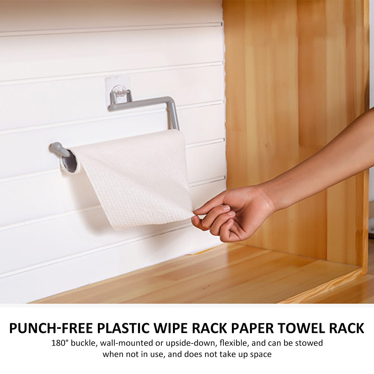 Paper Towel Holder Wall Mount Under Cabinet Kitchen Counter