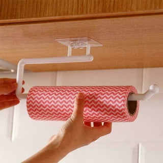 Luniquz Paper Towel Holder Wall Mount, Dual-Use Self Adhesive