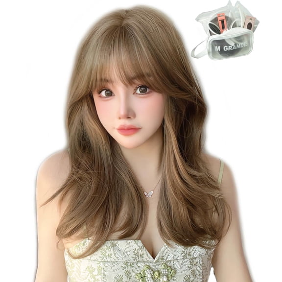 wig premium line 【 active top stylist produce 】 6 items set inner color line women's original wig semi-long small face effect(weavingLCa DY05A)