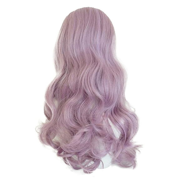 wigs human hair women Purple Party Wigs Long Curly Wavy Synthetic Fiber Fashion Wig Back to school wedding gifts