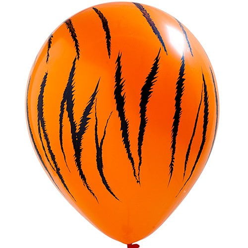 Wild Jungle Safari Tiger Print Balloons Party Supplies Decorations Package of 12