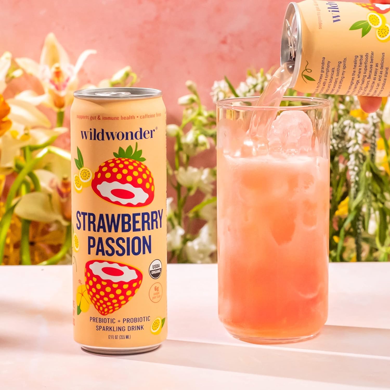 wildwonder Sparkling Probiotic Juice Drink w/Gut Health Immunity