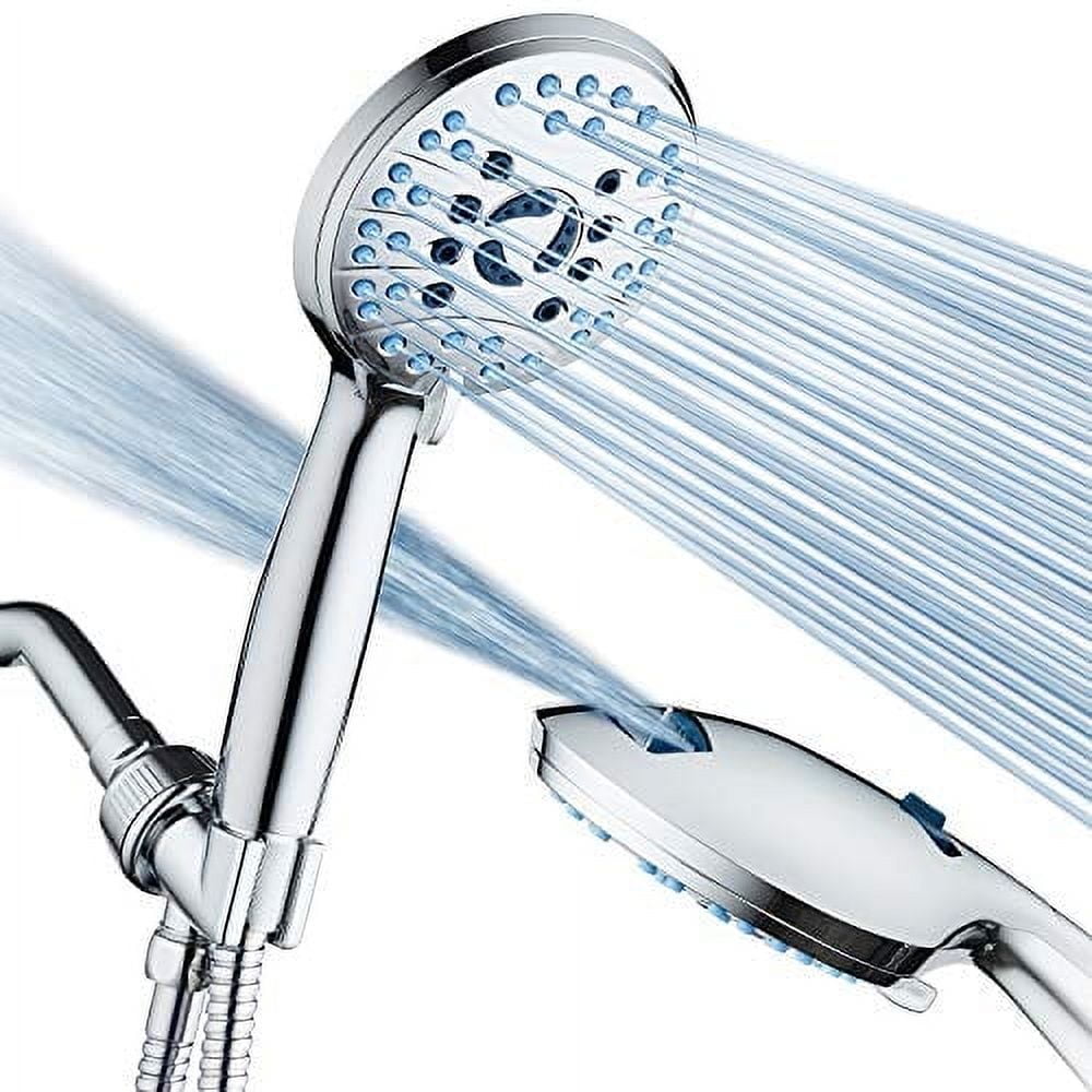 AquaCare Chrome High Pressure Handheld Shower Head with 8 Settings