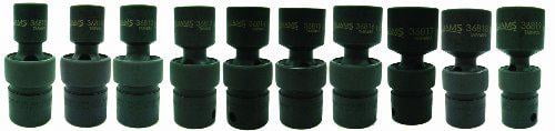 williams 36910 10-piece 3/8-inch drive metric universal 6 point impact socket set