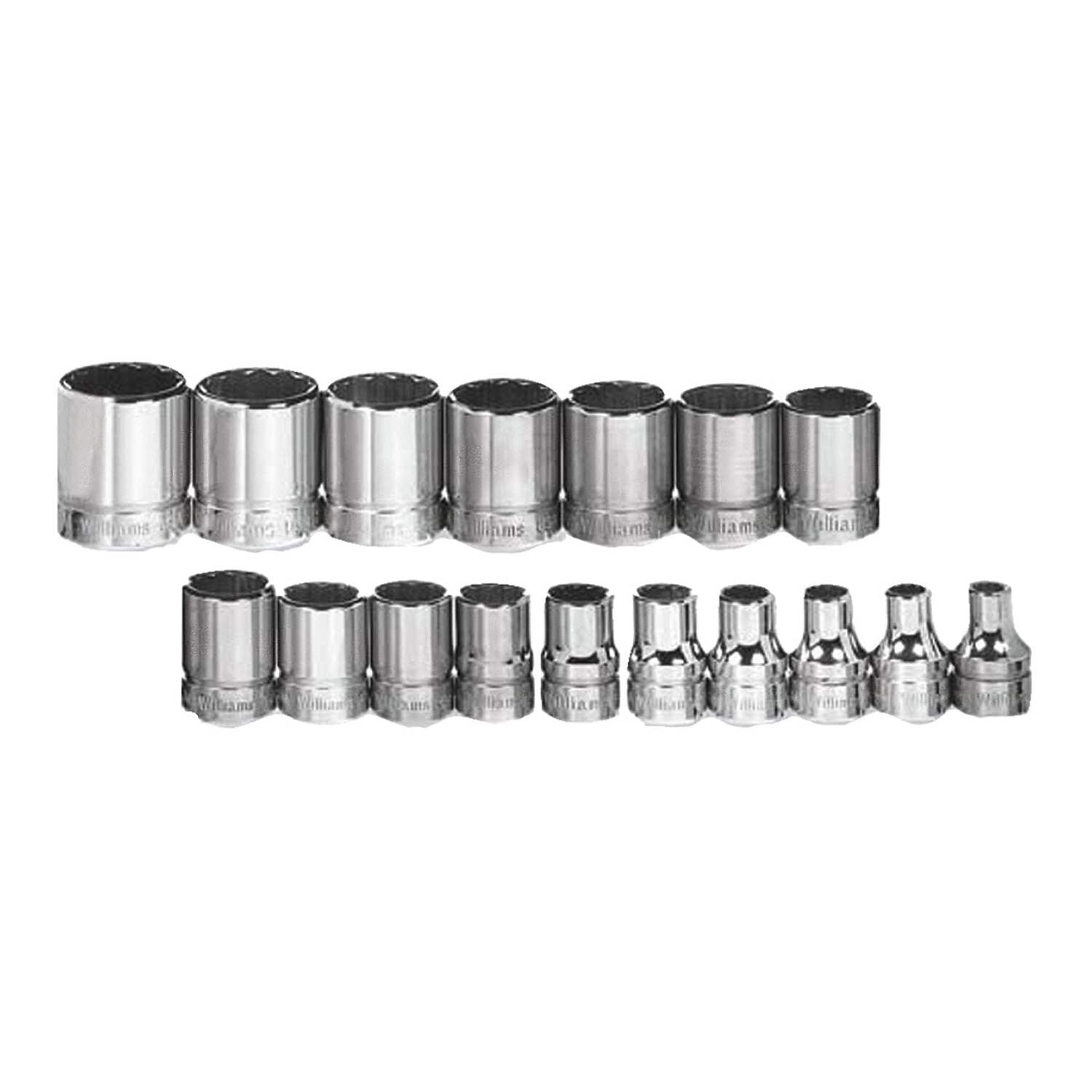 Williams Metric 3/8" Drive Shallow SUPERTORQUE Socket Set 12 Point (12 Piece)