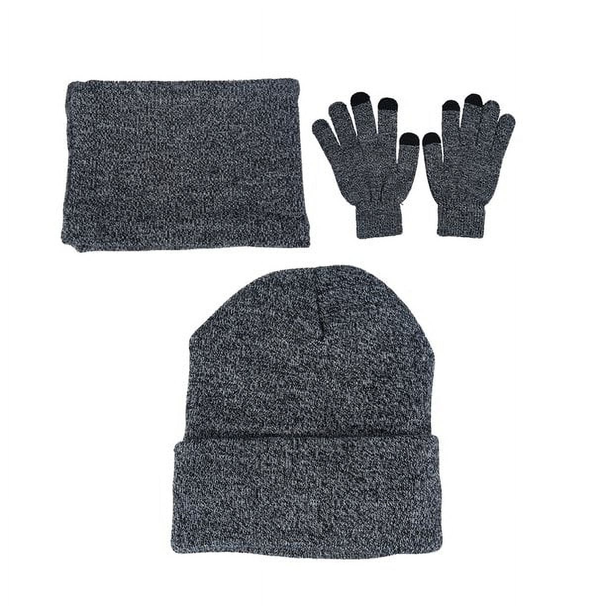 willkey Hat Gloves Scarf Set Winter Warm Thick Scarves Touch Screen ...