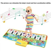willkey Piano Mat Floor Keyboard Piano Mat Dance Mat Musical Baby Girl Boy Toys For 1-3 Years Old Kids