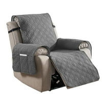Lzvxtym Recliner Chair Covers,100% Waterproof Recliner Slipcovers,Non Slip Covers for Chair with Pocket,Reclining Chair/Furniture Protector for Kids Pets,Dark Gray