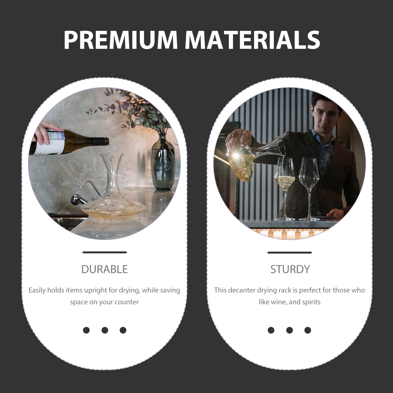 wine decanter drying rack 2pcs Wine Decanter Drying Rack Drink Glass