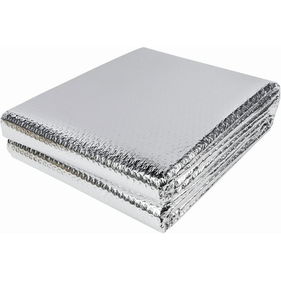 winemana Window Insulation Roll, 48IN x 10FT Reflective Heat Shield Bubble Film, Double-Sided Aluminum Foil Insulation, Weatherproof Garage Door Cover for Windows, RV, Basement, Winter & Summer