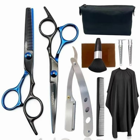wingsbro 6.7 Inches Professional Hair Cutting Scissors Kit for Men and Women, Hairdressing Scissors Thinning Scissors Set for Salon Barber
