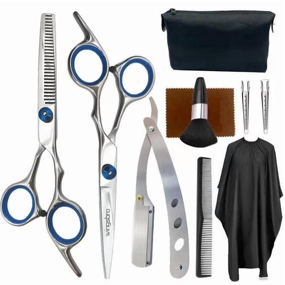 wingsbro 6.7 Inches Professional Hair Cutting Scissors Kit for Men and Women, Hairdressing Scissors Thinning Scissors Set for Salon Barber