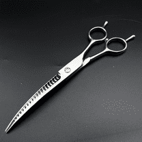 wingsbro 7 inches Down Curved Grooming Scissors, Stainless Steel Hair Trimming Scissors for Dog Cat