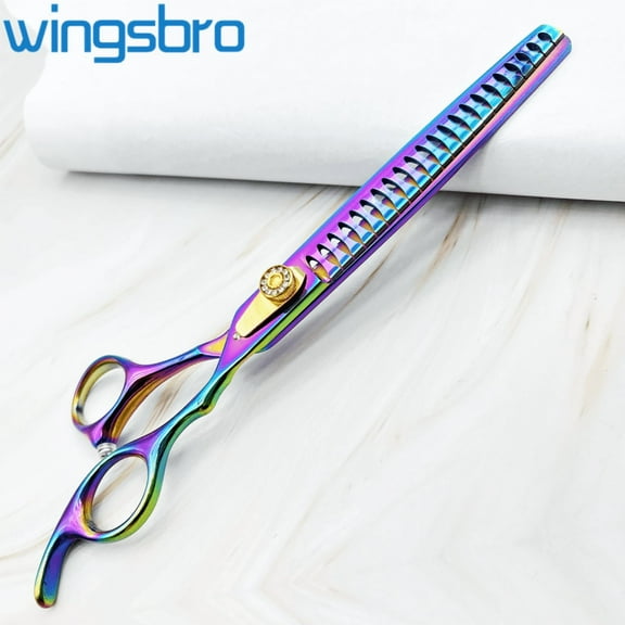 wingsbro Stainless Steel Animal Thinning Scissors with Adjustable Screws