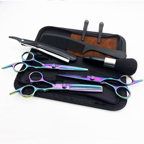wingsbro Hair Styling Tools Kit, Professional Barber Scissors 6.7 Inches, Flat & Thinning Hair Cutting Scissors Set