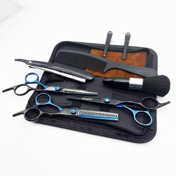 wingsbro Hair Styling Tools Kit, Professional Barber Scissors 6.7 Inches, Flat & Thinning Hair Cutting Scissors Set
