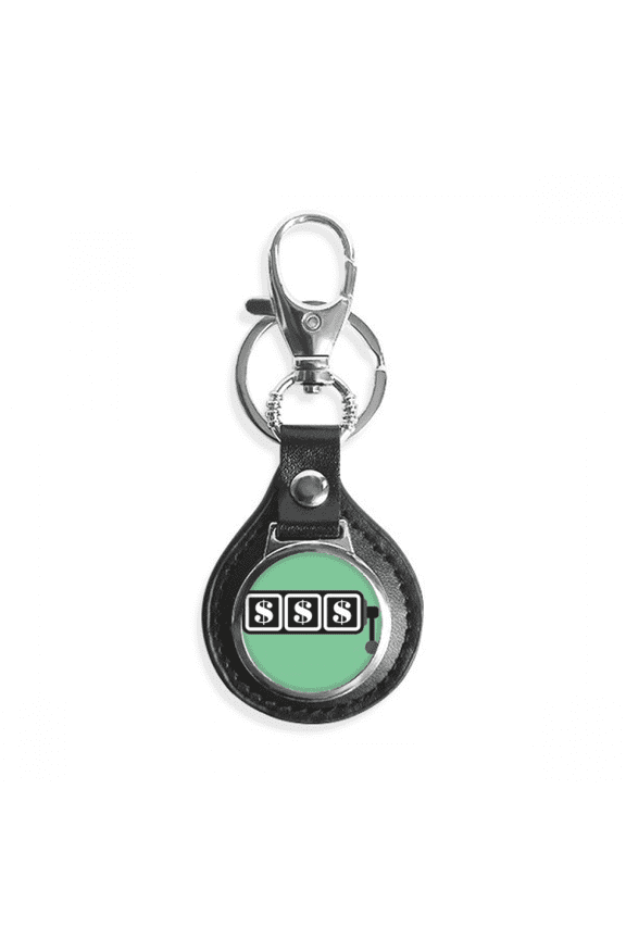 winning slot machine illustration pattern key link chain keyholder finder hook metal