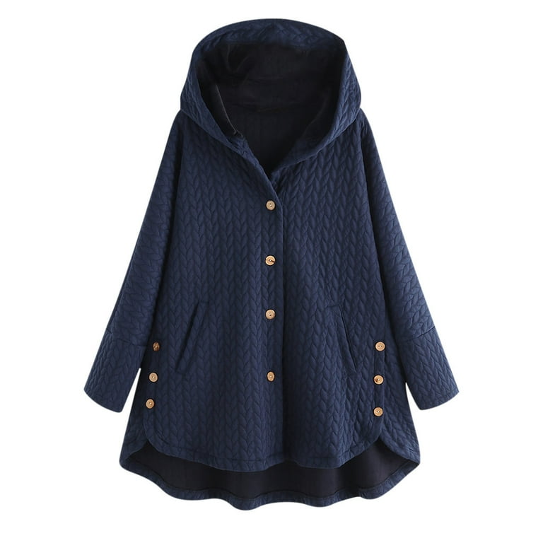 Women's high low winter coat top