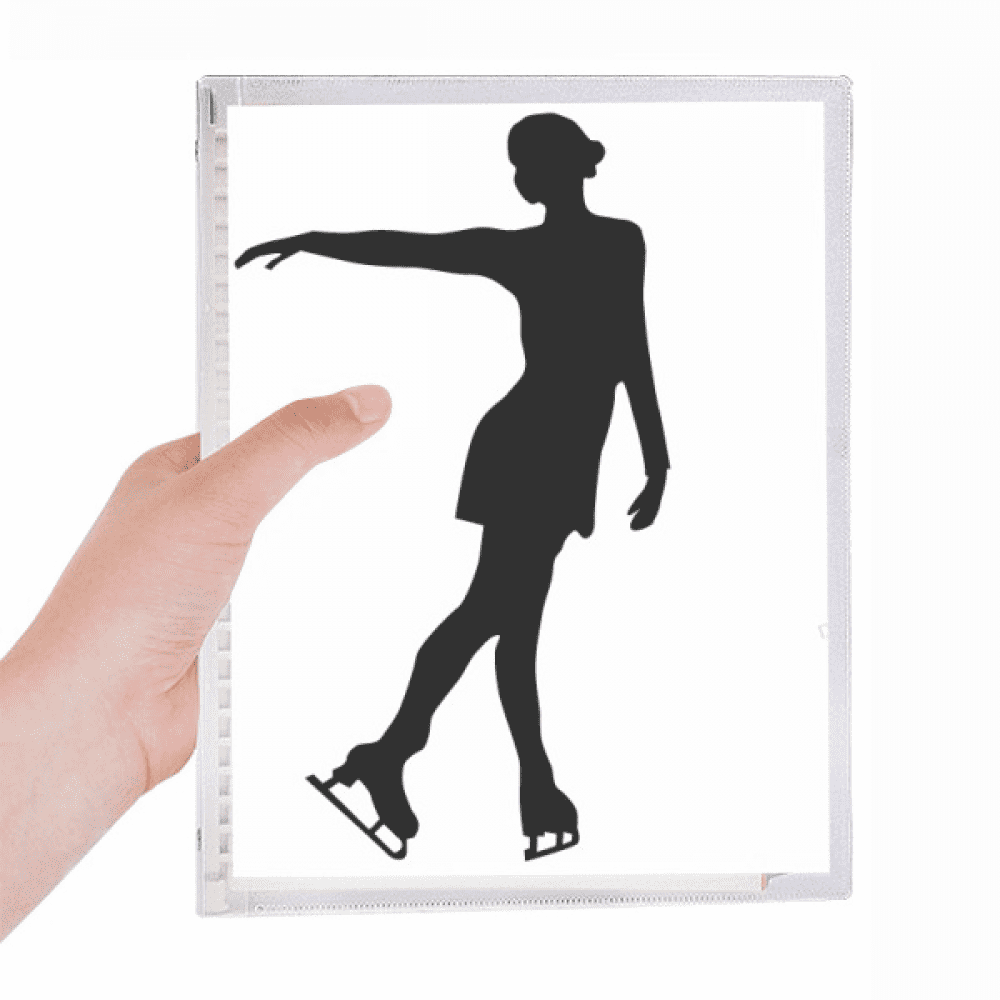 winter female skating sport pattern notebook loose diary refillable journal statiry