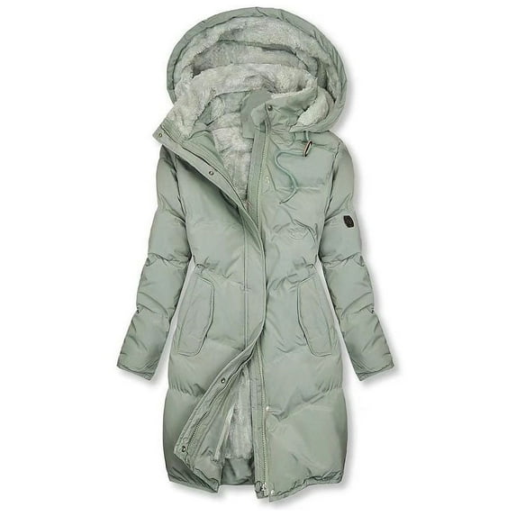 winter jackets for women,Mint Green Womens Water-repellent Winter Coat Thicken Puffer Jacket Warm FLeece Lined Parka with Hood