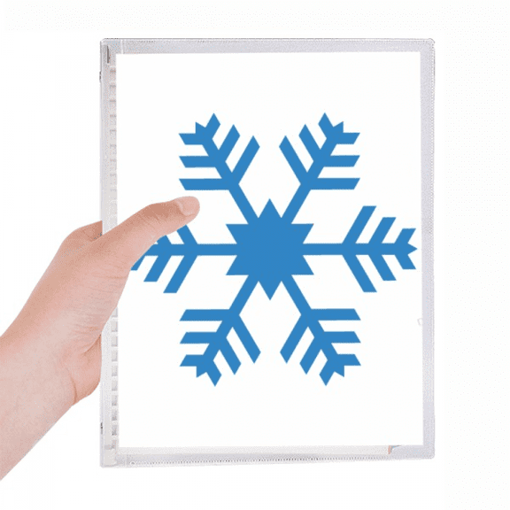 winter sport blue snowflake outline notebook loose diary refillable journal statiry