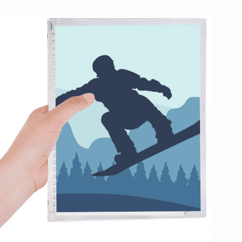 winter sport pattern ski suit and boots notebook loose diary refillable journal statiry