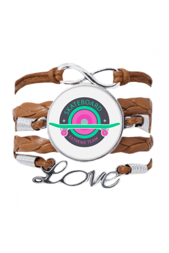 winter sport skateboard and extreme team bracelet love chain ornament wristband