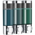 thumbnail image 1 of wintfarm Soap Dispenser,Shampoo Dispenser Wall Mounted for Bathroom,Silver 3 Chamber 300mL*3 Simple Human Plastic Body Wash Shower Gel Shampoo Conditioner Soap Dispenser Holder No Drill Set, 1 of 7