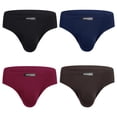 thumbnail image 1 of wirarpa Men's Underwear Briefs No Fly Covered Waistband Underpants 4 Pack Sizes S-3XL, 1 of 4