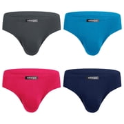 wirarpa Mens Underwear Modal Microfiber Briefs Covered Waistband Underpants 4 Pack Sizes S-3XL