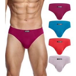 6 Packs Men's Underwear Solid Color Breathable Low Waist Knitted