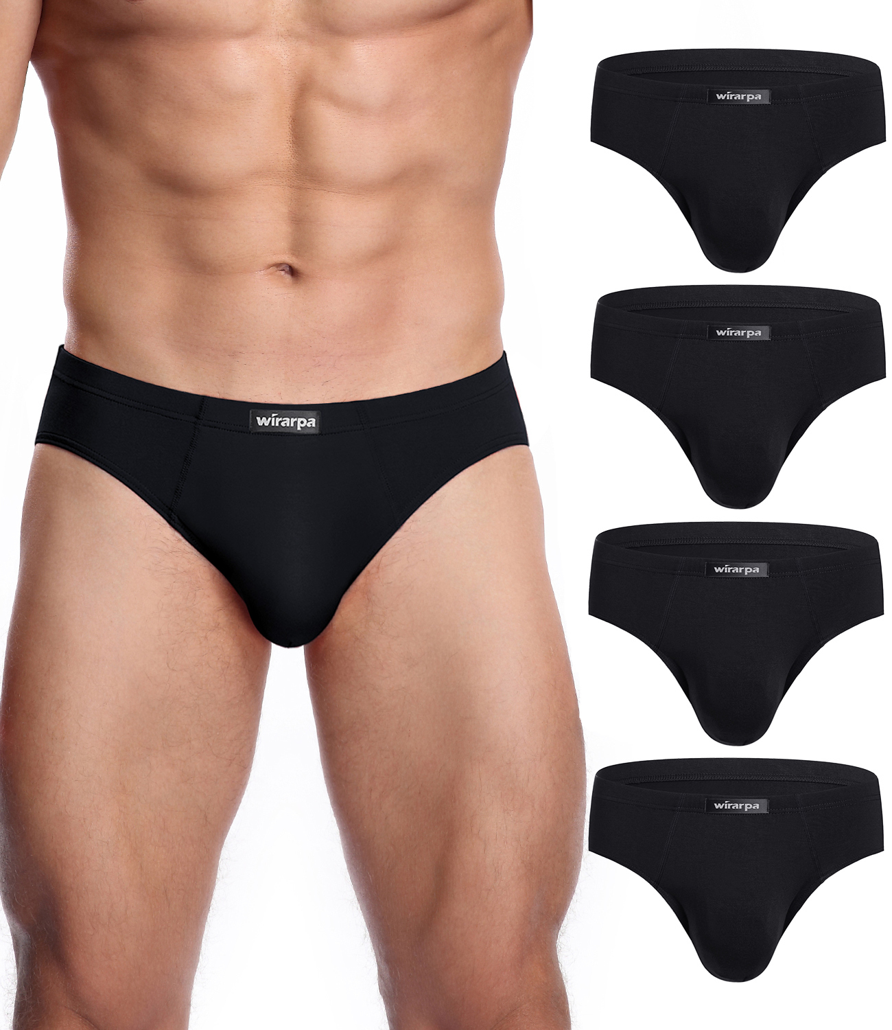 2 Pack Magliette Uomo In Cotone Morbido | Wirarpa T-Shirt Maniche Corte Collo Tondo | Canottiera Interna O Uso Quotidiano