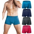 thumbnail image 1 of wirarpa Mens Underwear Modal Trunk Boxer Briefs Short Leg 4 Pack Sizes S-3XL, 1 of 6