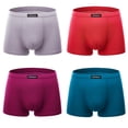 thumbnail image 1 of wirarpa Mens Underwear Modal Trunk Boxer Briefs Short Leg 4 Pack Sizes S-3XL, 1 of 4