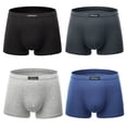 thumbnail image 1 of wirarpa Mens Underwear Modal Trunk Boxer Briefs Short Leg 4 Pack Sizes S-3XL, 1 of 4