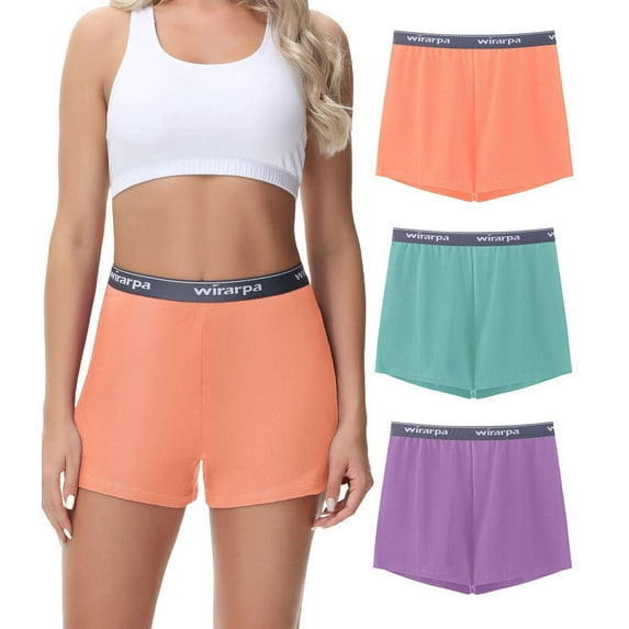 wirarpa Summer Pajama Pants Women Soft Sleep Shorts Casual Lounge Shorts High Waist Pajama Bottom 3 Pack Multicolor Large