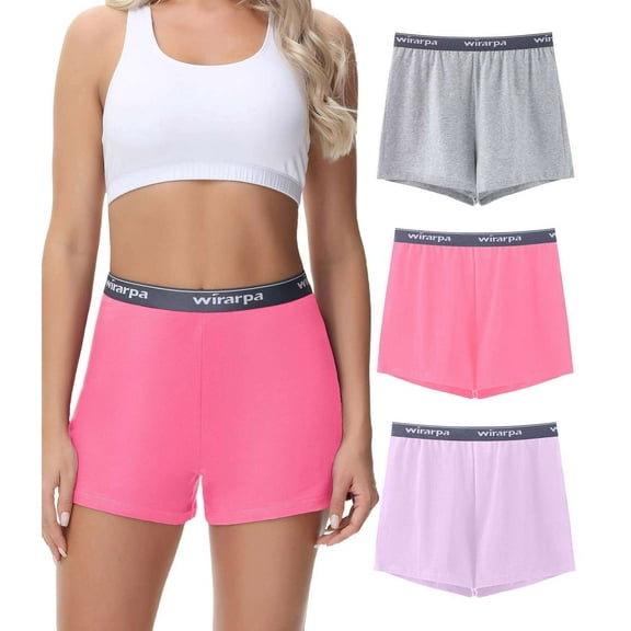 wirarpa Summer Pajama Pants Women Soft Sleep Shorts Casual Lounge Shorts High Waist Pajama Bottom 3 Pack Multicolor Small