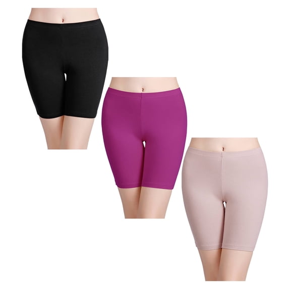 wirarpa Women's Anti Chafing Cotton Underwear Boy Shorts Long Leg Boyshorts Panties 3 Pack Sizes 5-12