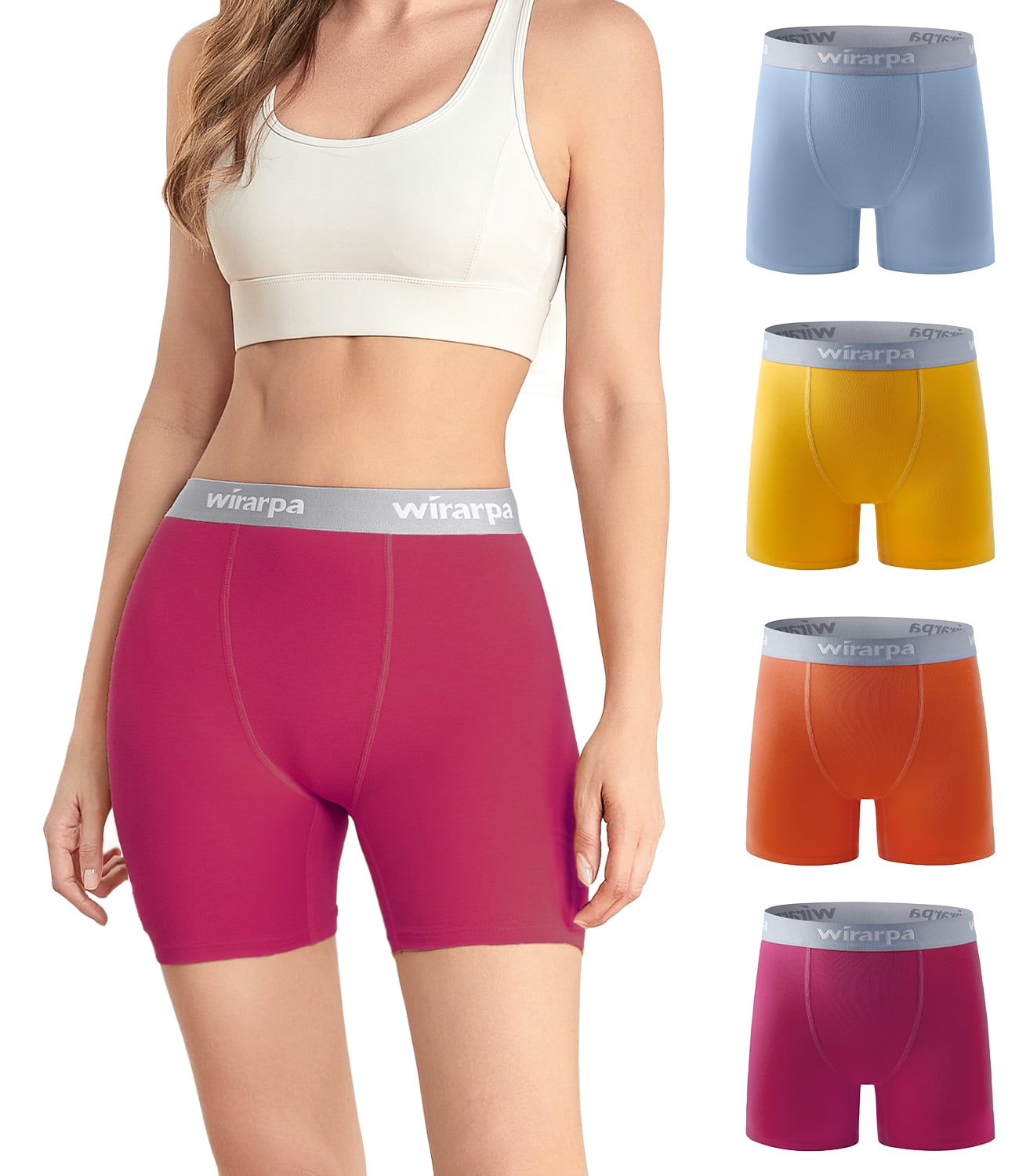 Wirarpa Multicolored 4 Pack Boyshort Underwear Women's Size Medium NEW -  beyond exchange