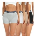 thumbnail image 1 of wirarpa Women's Cotton Boxer Briefs Underwear Anti Chafe Boy Shorts 3" Inseam 4 Pack Black Grey Beige White Small, 1 of 7