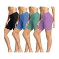 thumbnail image 1 of wirarpa Women's Cotton Long Leg Boy Shorts Underwear Anti-Chafing Soft Biker Panties, 4 Pack, Multicolor, Size 9, 1 of 6