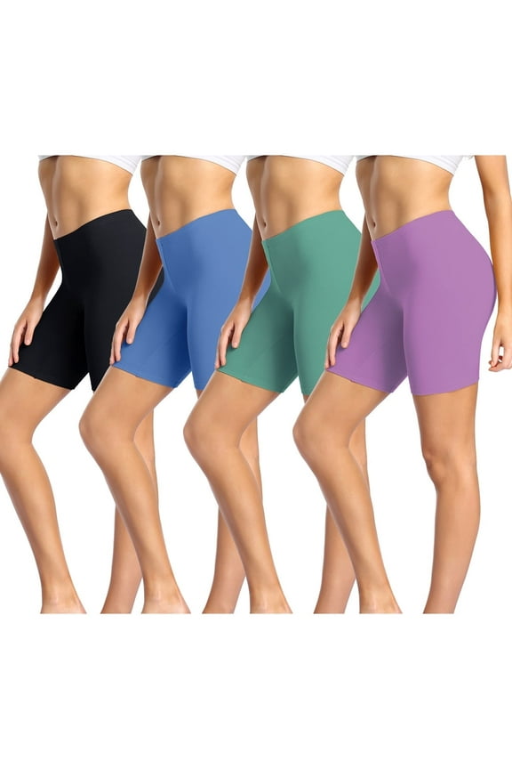 Women's Cotton Boy Shorts Underwear Anti Chafing Soft Biker Short Plus Boy Shorts Panties Multicolor Size 5